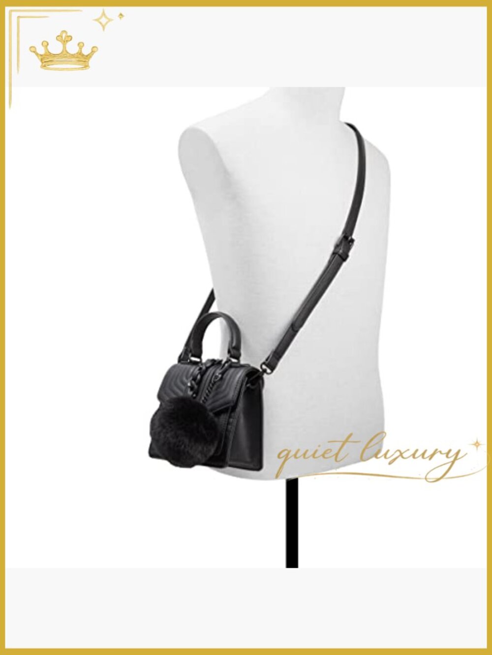 Synthetic Leather Satchel, Top Handle, Faux Leather Crossbody - Picture 4 of 5